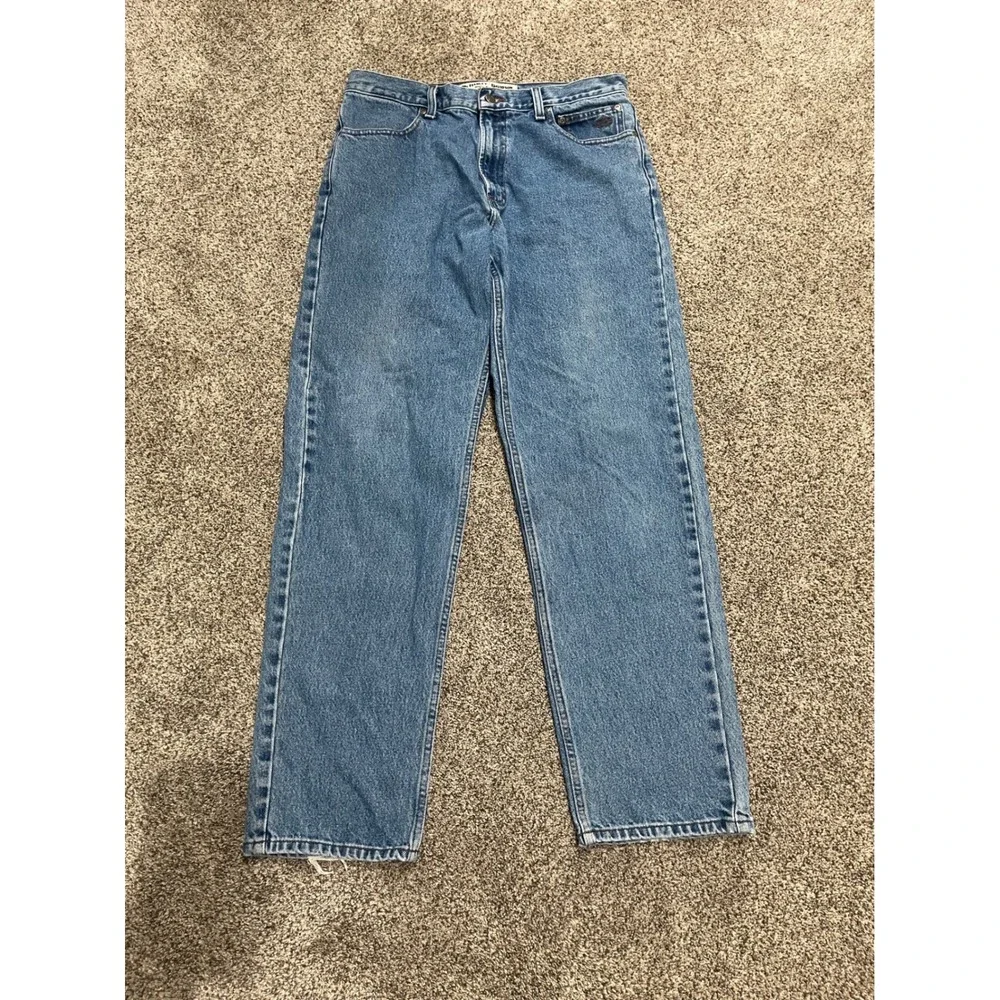 Harley-Davidson Mens Relaxed Fit Straight Leg Blue Denim Jeans 34x34 Medium Wash